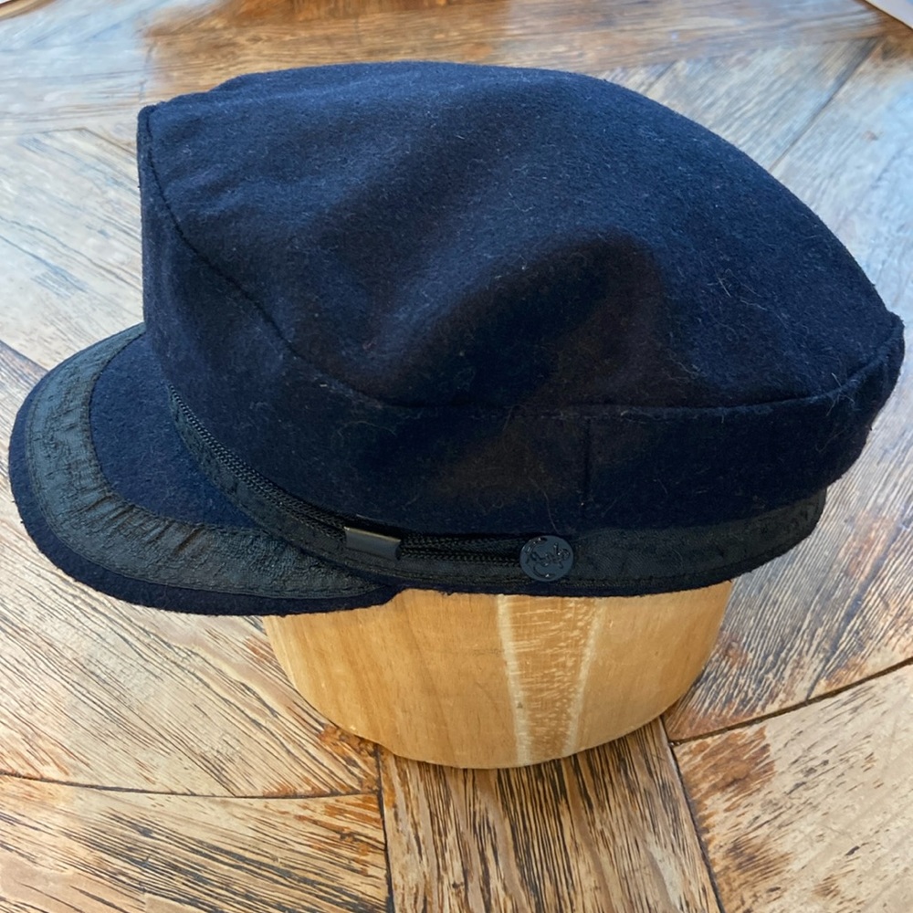 Greek Fisherman’s Cap Wool Blend Size 61 Navy Blue